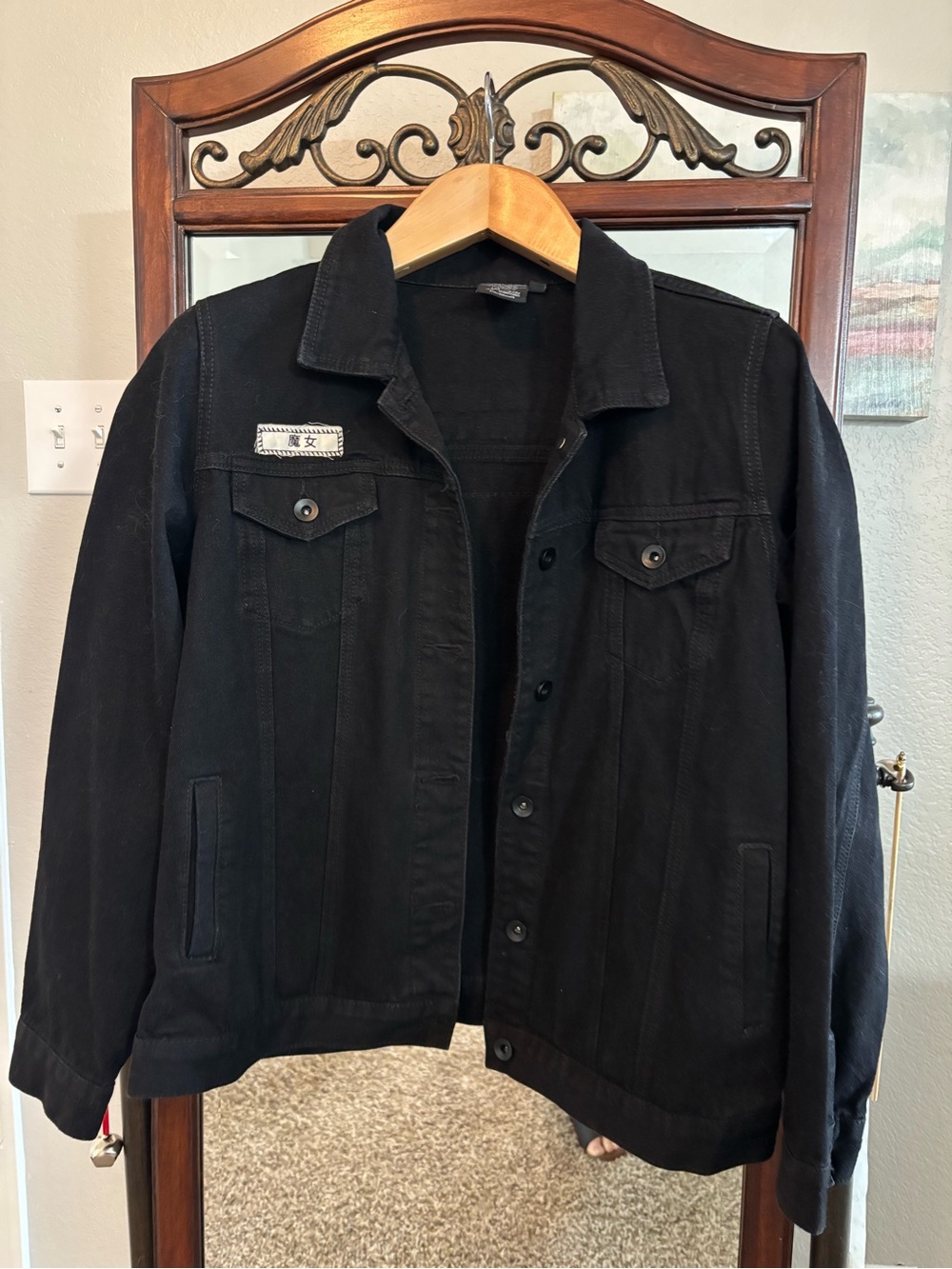 Her Universe Black Denim-Style Shirt Jacket